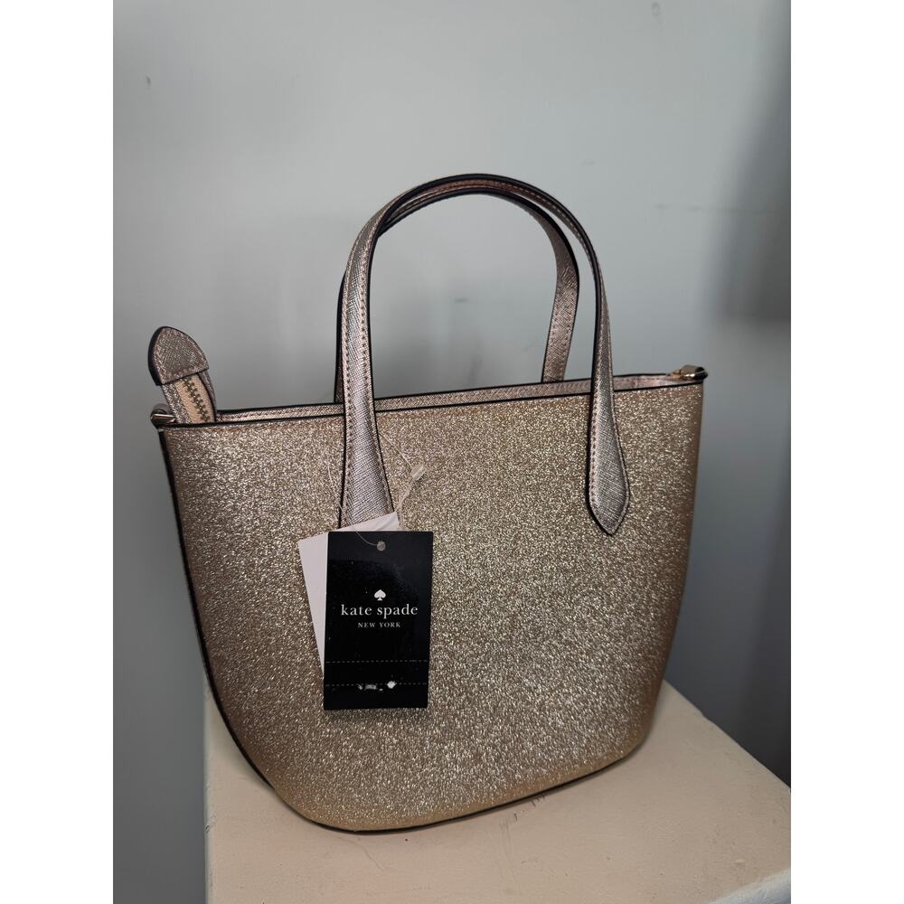 NWT Kate Spade Gold Glimmer Satchel – Crossbody, Style KE460 - Picture 8 of 9